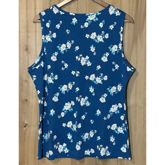 Croft & Barrow The Classic Tank Floral Design Print Women’s XL Sleeveless - Picture 2 of 3